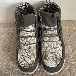 HEYDUDE NWOT custom Hyde boot with design. Size 11. Box not included.